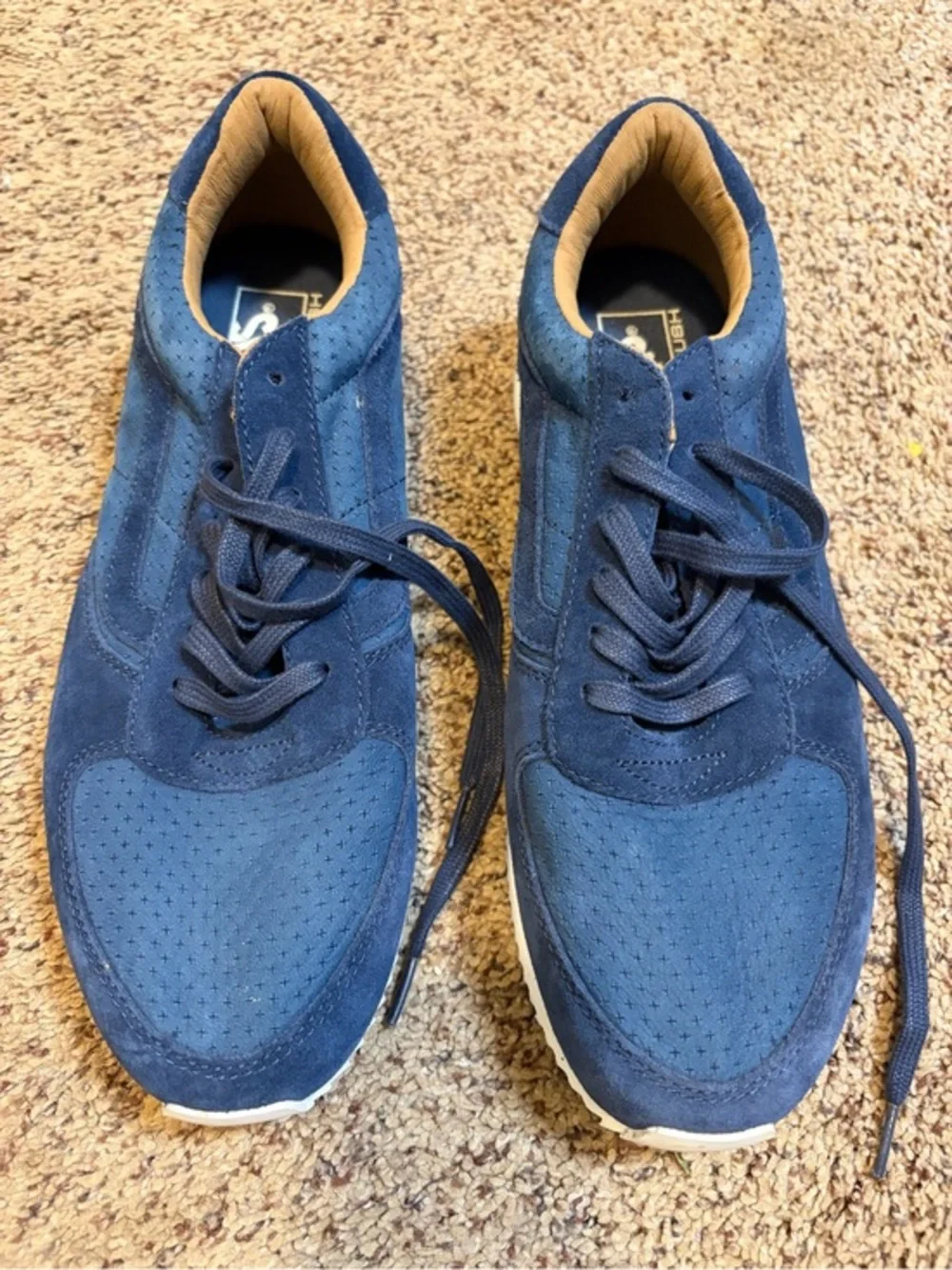 Vans Men's Navy Blue Suede Athletic Sneakers 10.5
